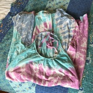 Tobi Pastel Tie-Dye Backless Dress